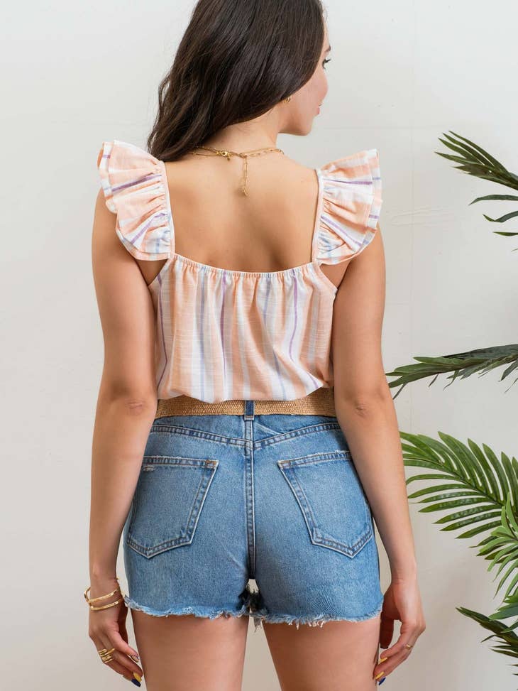 Striped Sleeveless Summer Top