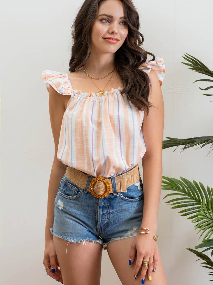 Striped Sleeveless Summer Top