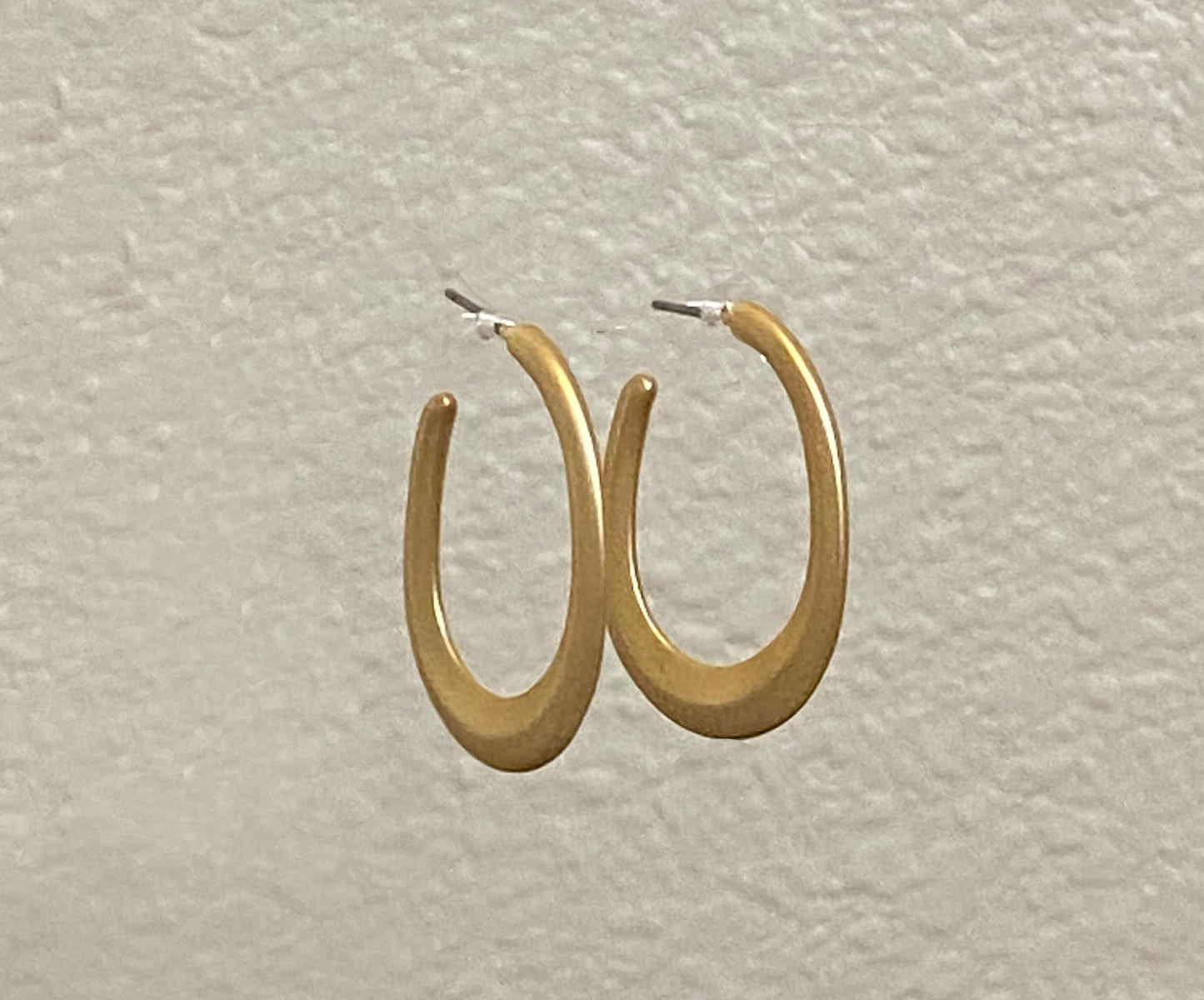Matte Gold Hoops