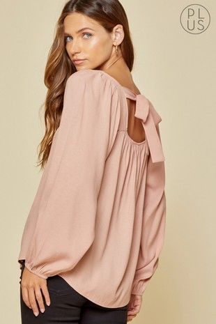 Plus Square Neckline Blouse