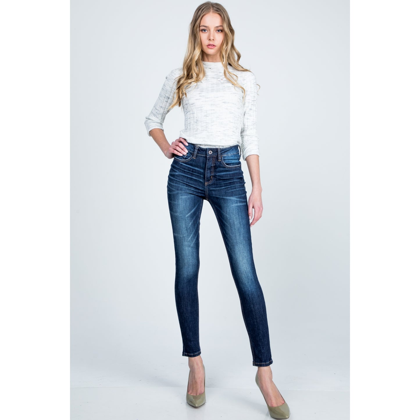 Mid Rise Ankle Skinny Jean