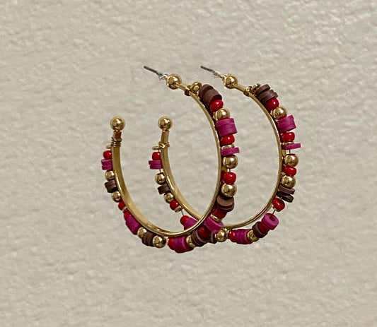 Red and Brown Hoops