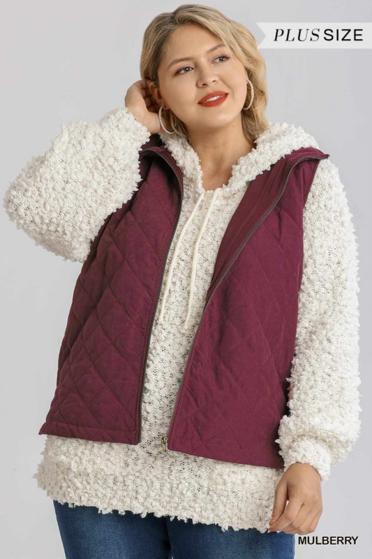 Quilted Zip Front Vest